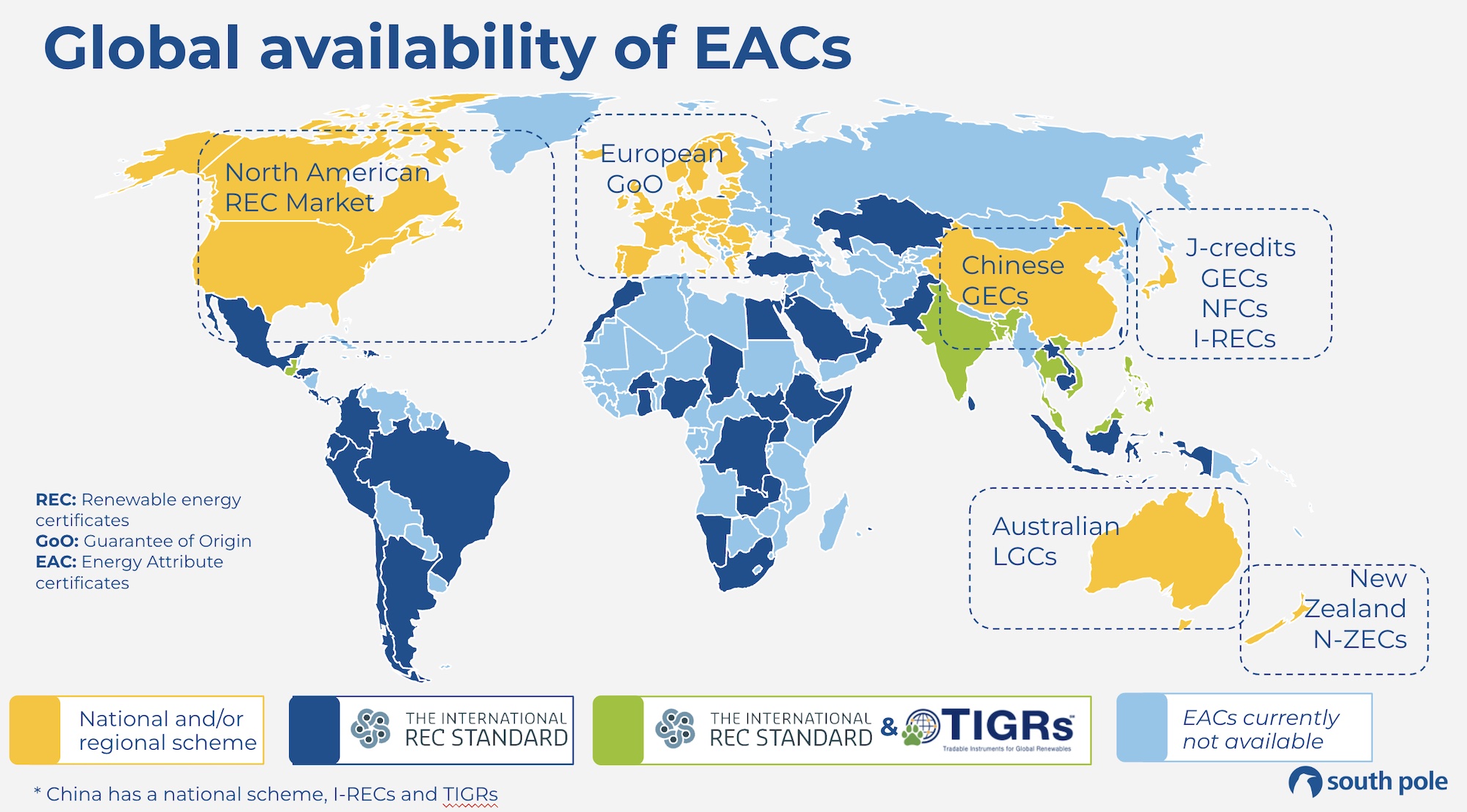 Map image - global availability of EACs