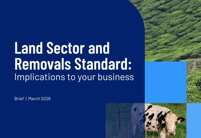 Land Sector and Removals Standard (LSRS) Briefing (Webinar pre-read)